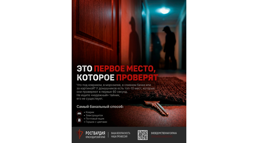 Сотрудники вневедомственной охраны напоминают жителям Кубани, как защитить жилье от краж